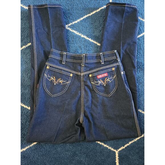 Braxton Women's High Waisted Stretch Boot Cut Dark Wash Jeans-10 - Picture 2 of 9